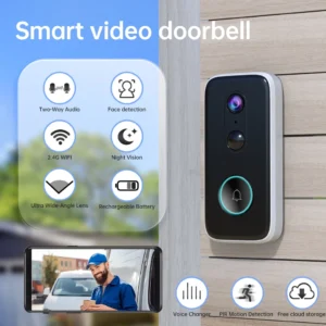 JOOAN L2 2K Wireless Video Doorbell – Face Detection, PIR Motion Sensor, Cloud Storage