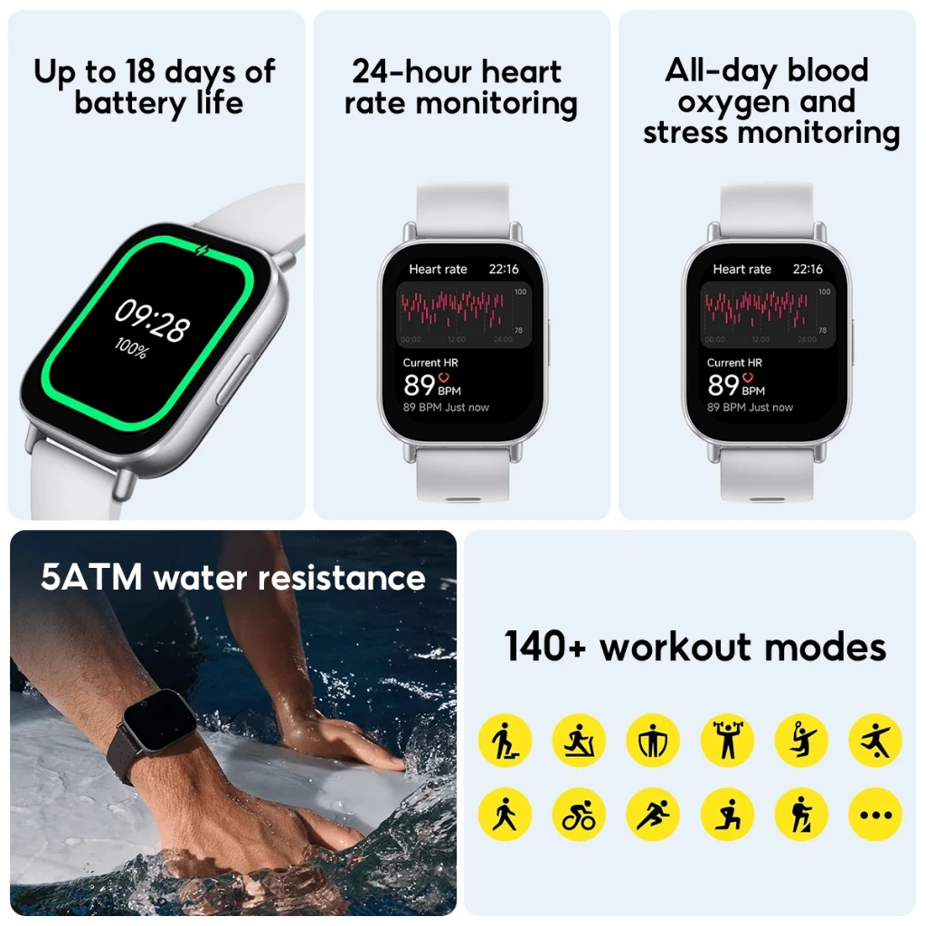 Xiaomi Redmi Watch 5 Active 2inch LCD Display Clear Calling 5ATM Alexa Built In - Image 3